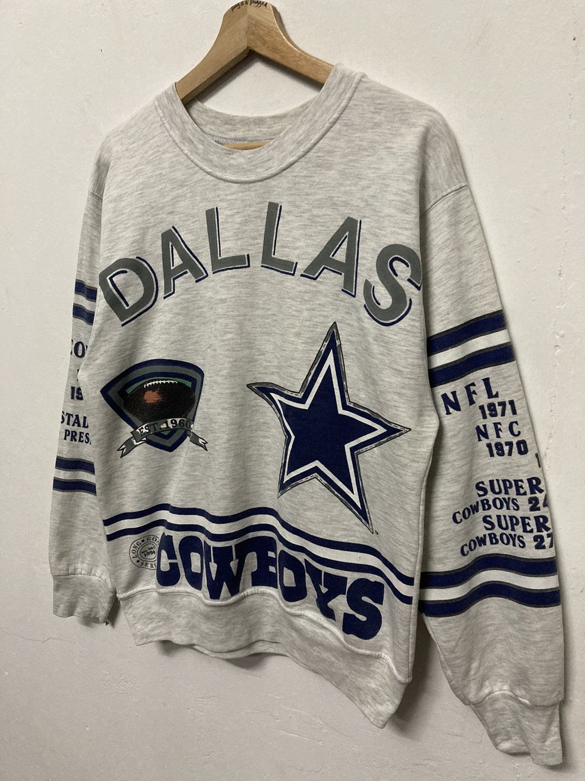 Vintage 90s Dallas Cowboys Long Gone Crewneck Swestshirt - 4
