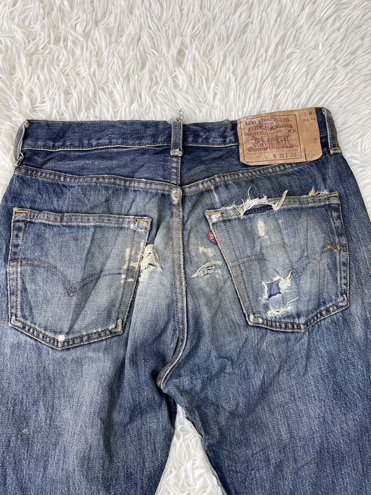 Vintage LEVI’S 501 Distressed Jeans Streetwear - 6