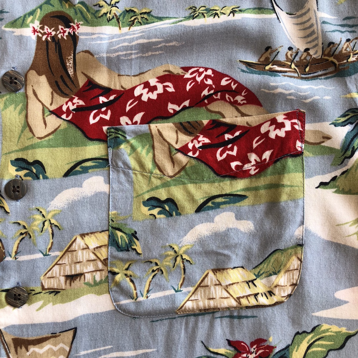 Vintage - Vintage Hawaiian Shirt Rayon Fabric - 8