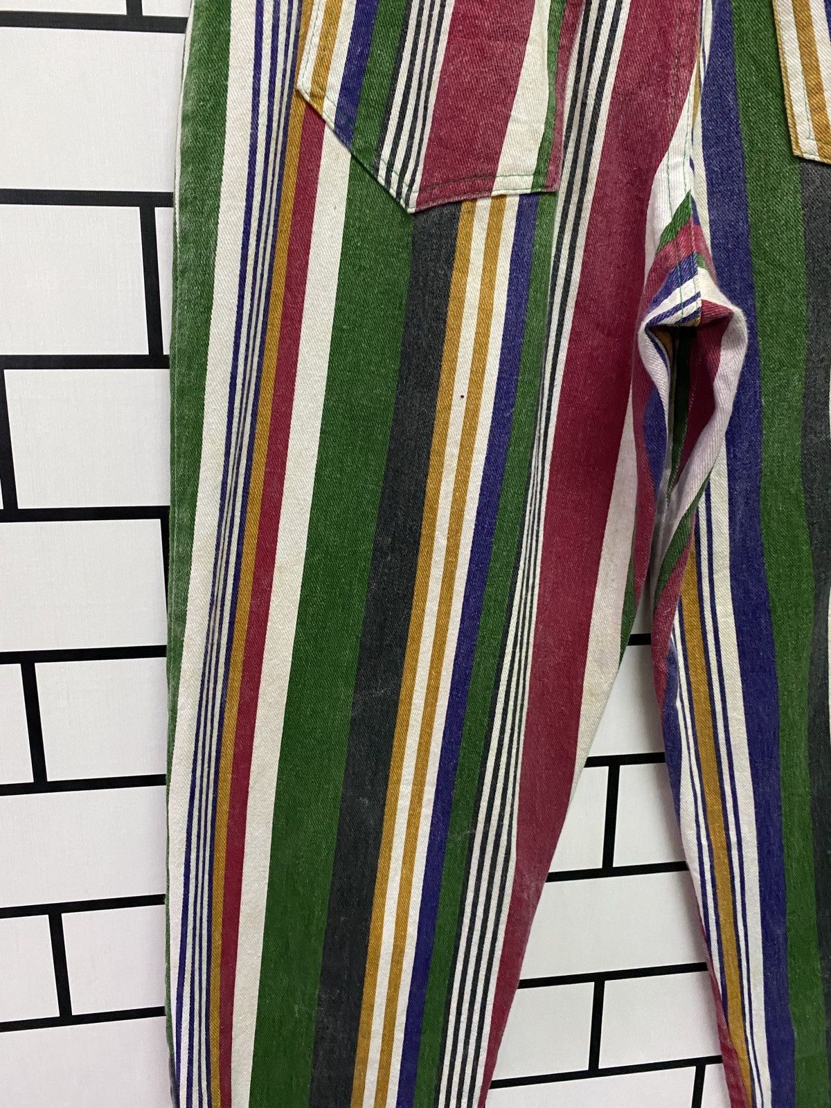 Vintage Striped Multicolour Baggy Pants - 14