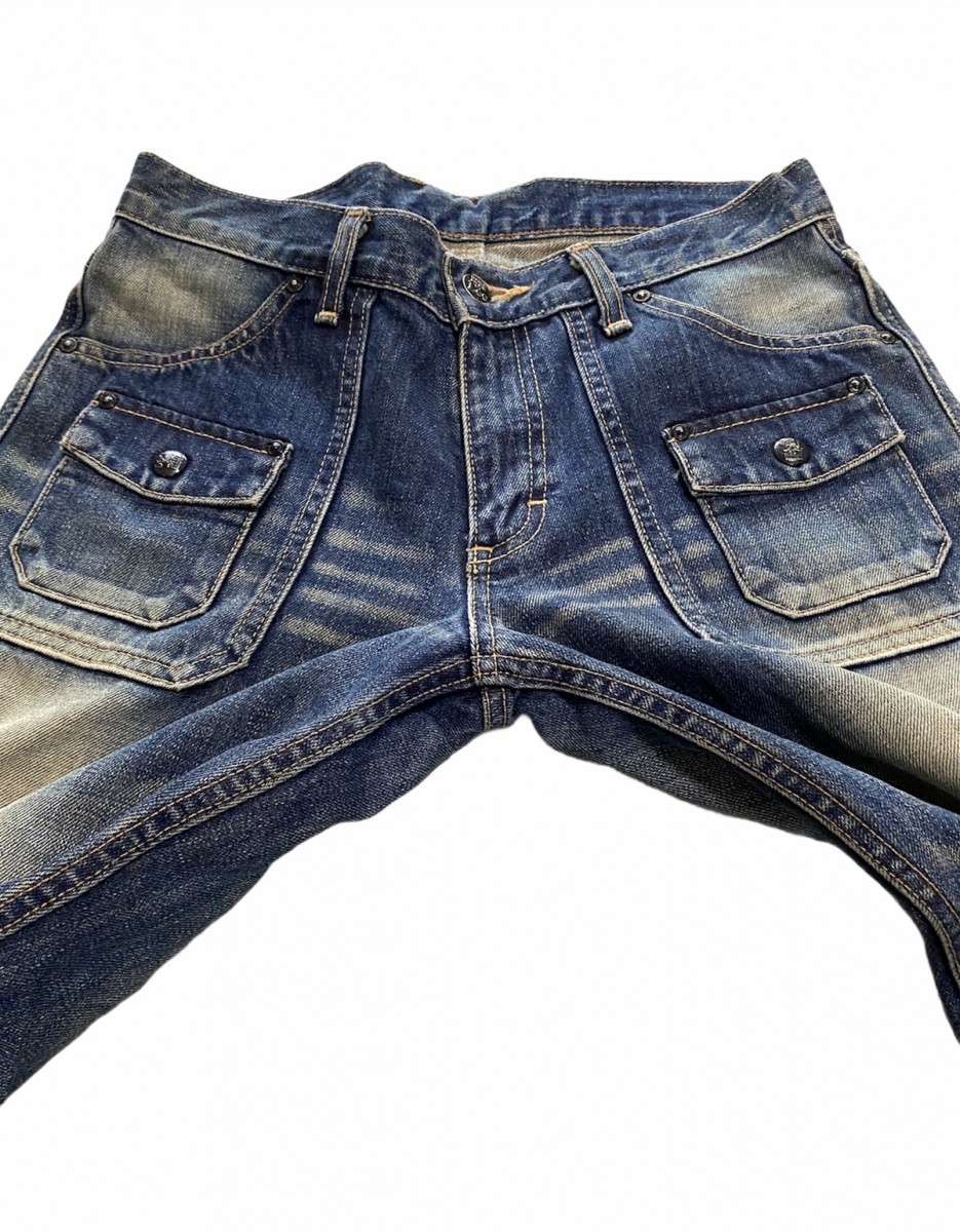 Lee - Union Made by Lee Bush Pants Distressed Denim Made in Japan - 9