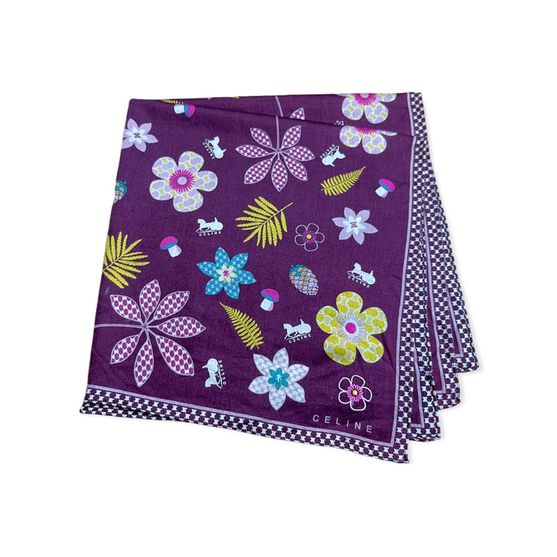 Celine Handkerchief Scarf Bandana Pocketsquare - 1