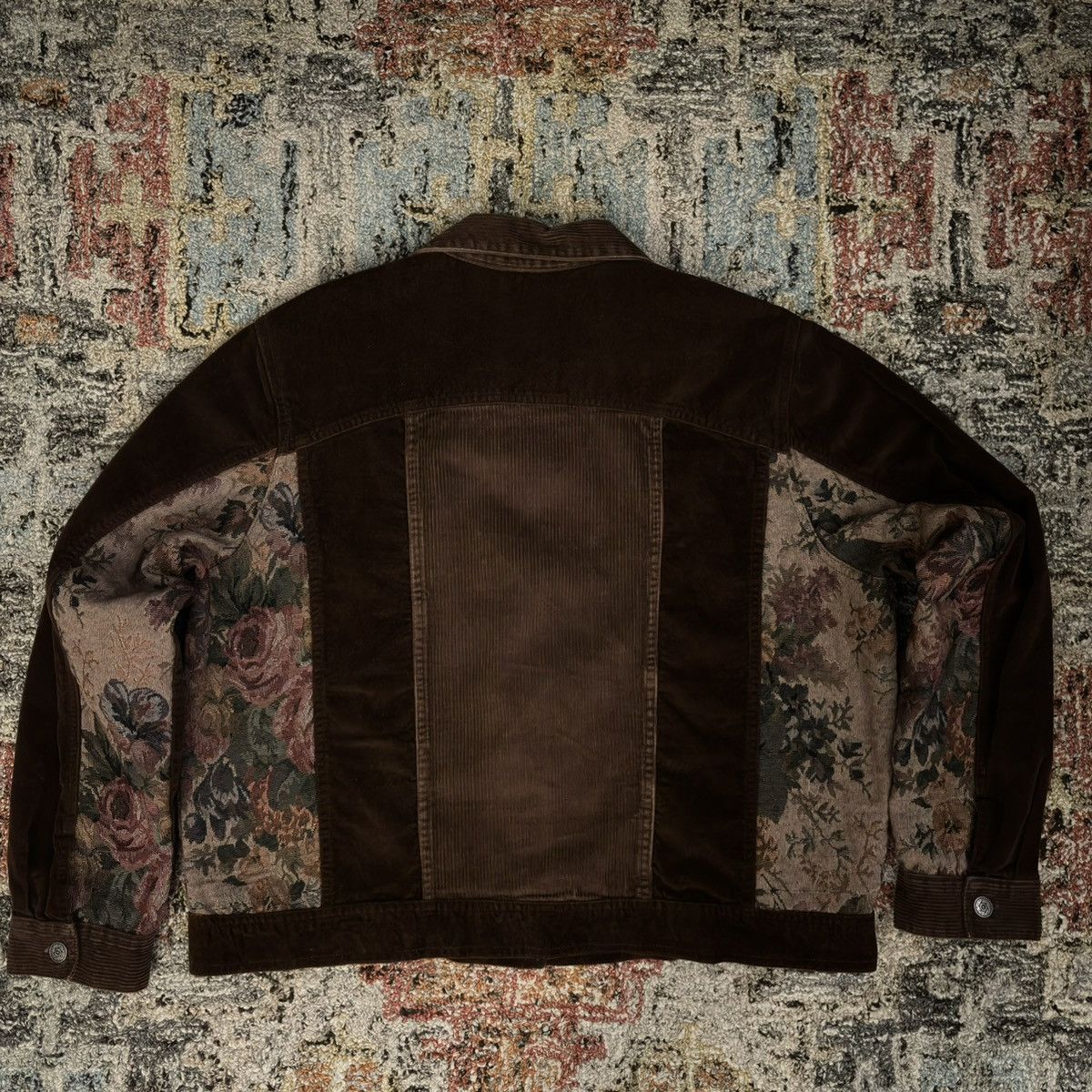 Vintage - gobelin tapestry trucker jacket Kapital cotton floral 101 - 4