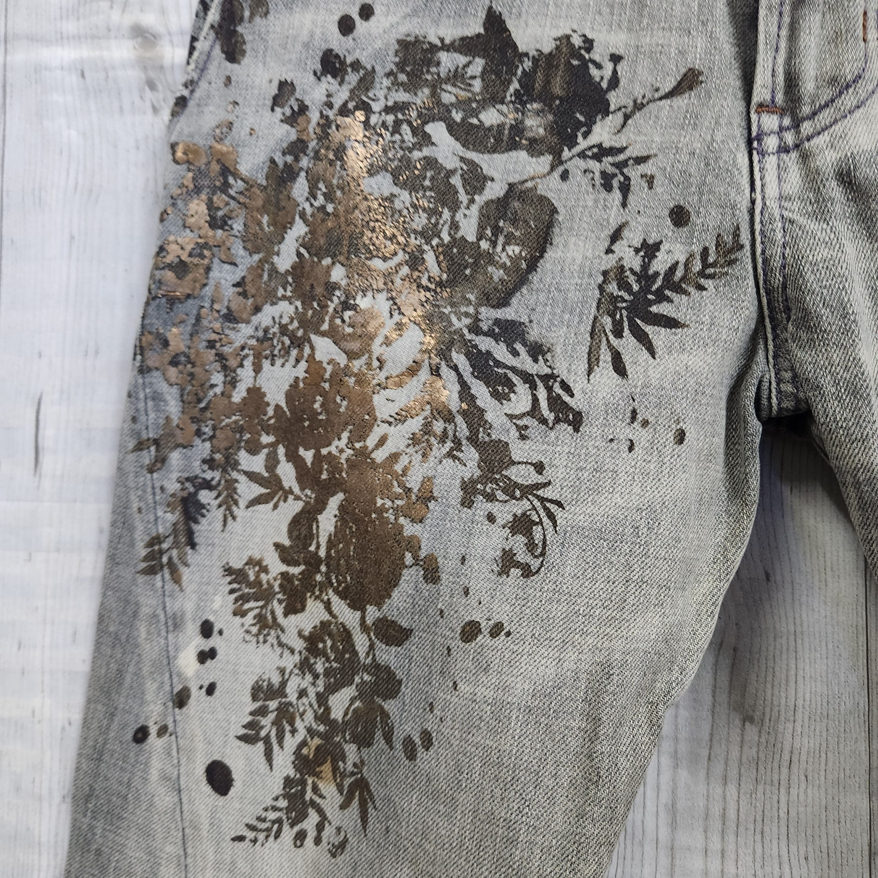 Japanese Brand - Vintage RNA Arts Splattered Denim Jeans Japan - 14