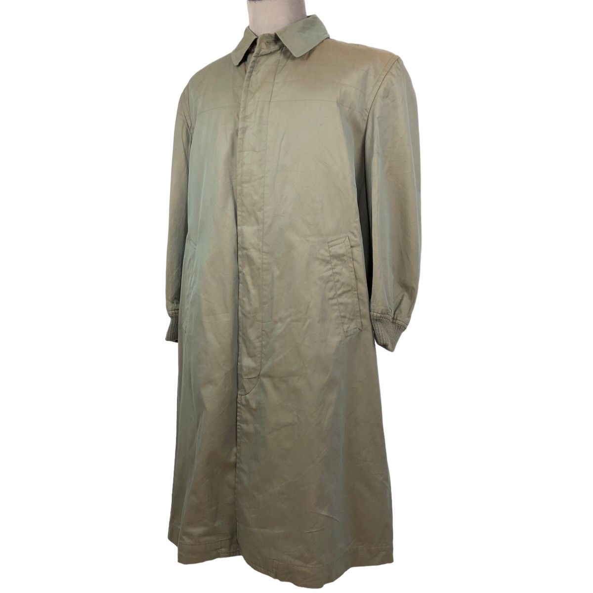 Vintage 90s Comme Des Garcons Homme Khaki Sphere Car Coat - 1