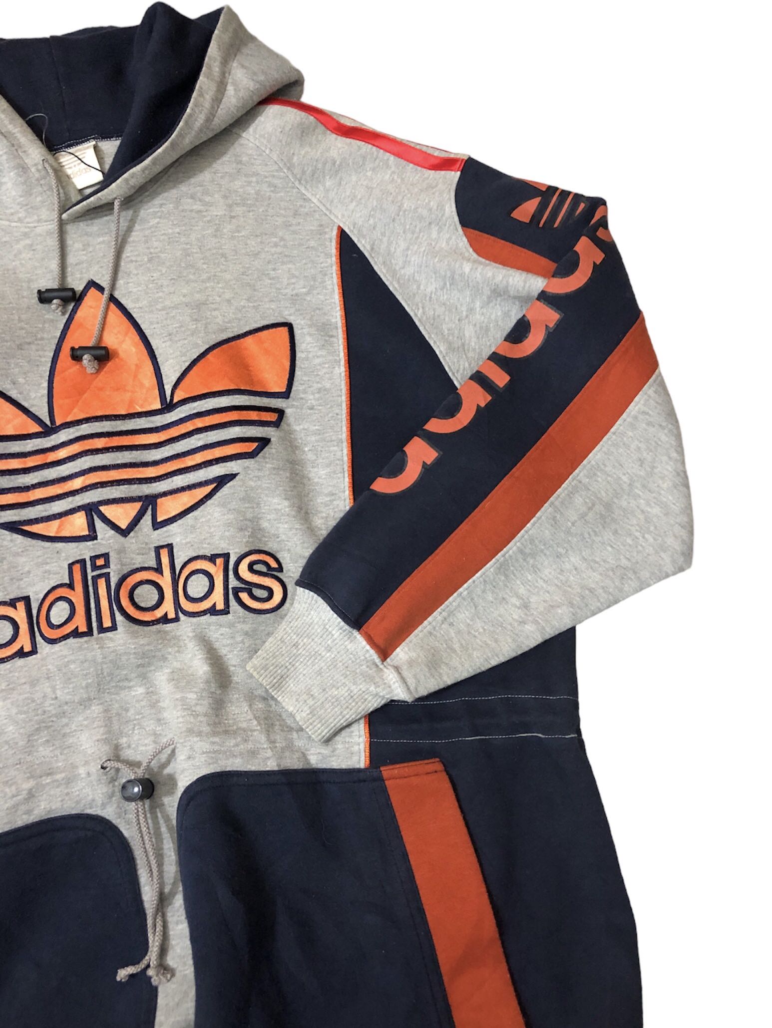 Vintage Adidas Big Logo Embroidery Sweatshirt Hoodie Streetwear Clothing - 3