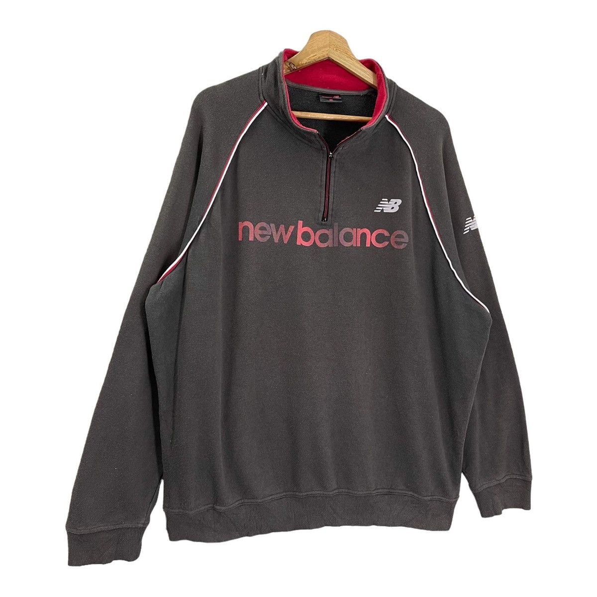 Vintage New Balance Big Logo Pullover Halfzip Sweatshirt - 2