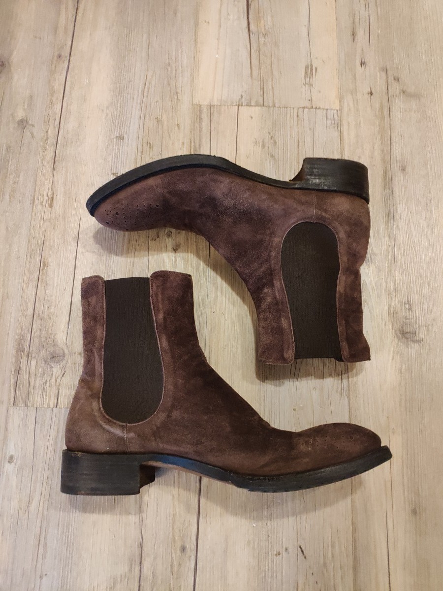 Rocco P. - Brown suede chelsea boots.Like Saint Laurent or Dior - 2