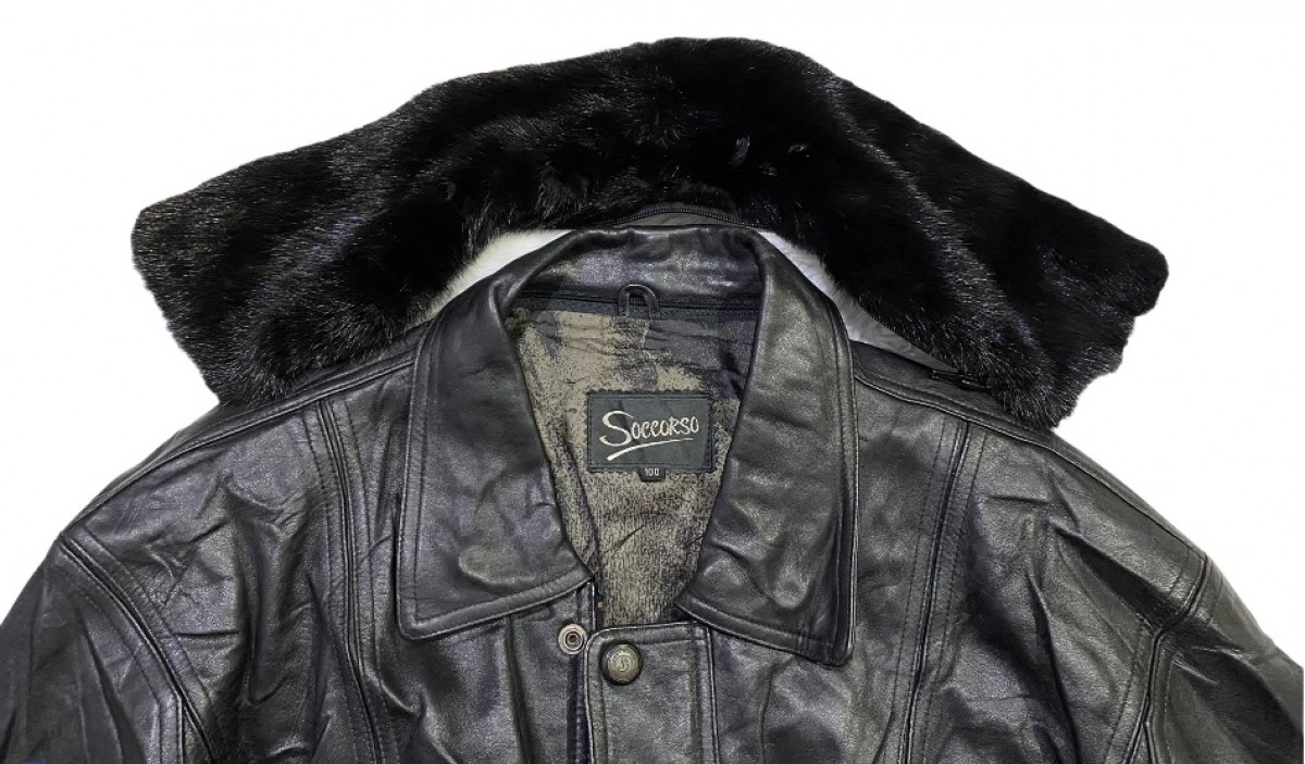Leather Jacket - Men's Cafe Racer Motorcycle Leather Jacket - Italian Skin Used - 10