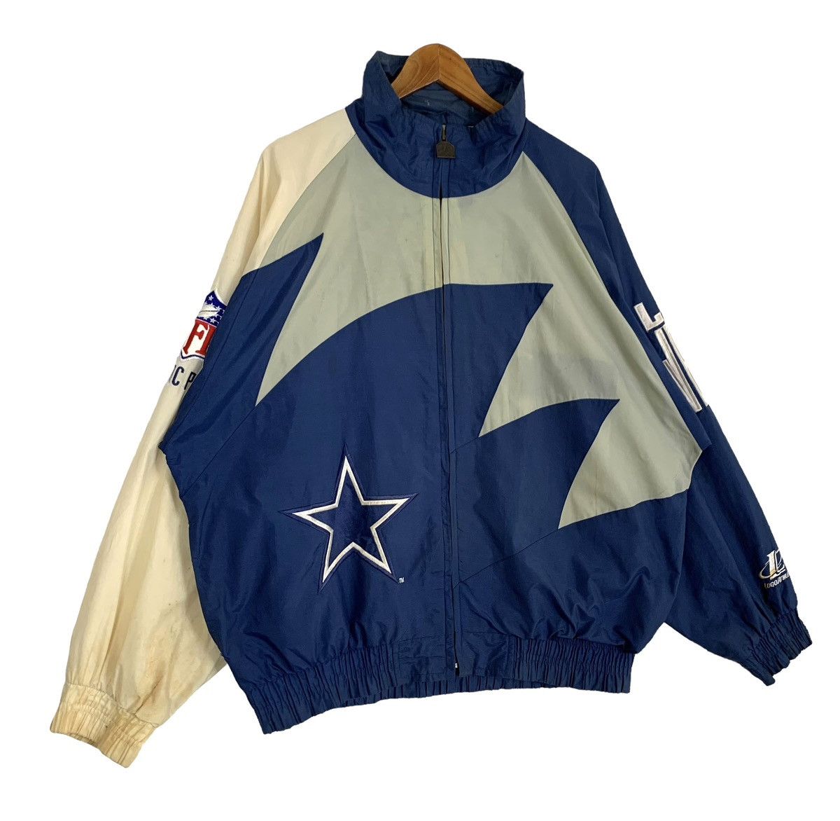 Vintage - Vtg NFL Authentic Pro Line Dallas Cowboys Windbreaker Jacket - 3