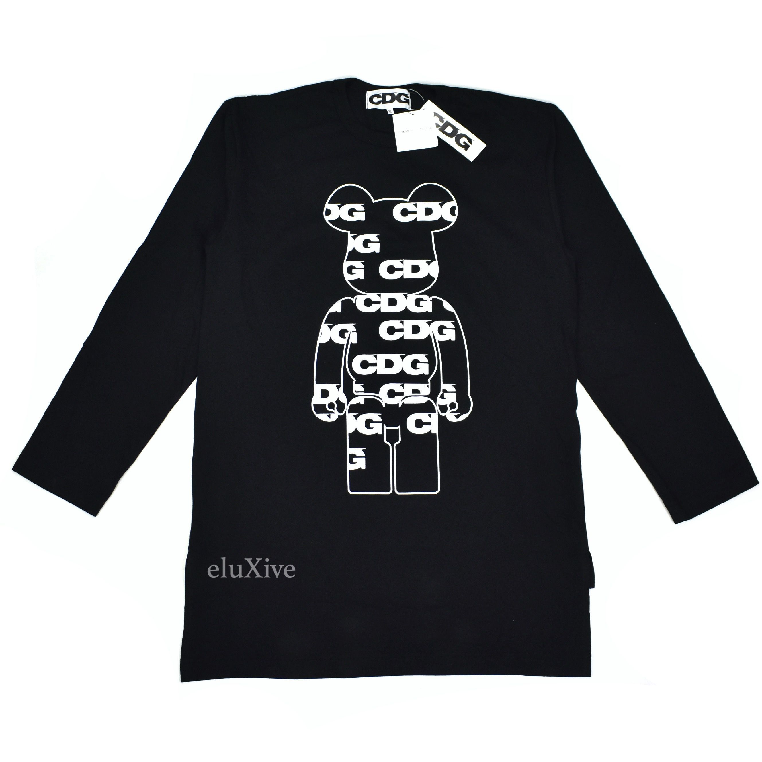 Comme des Garcons Medicom CDG Bearbrick Logo L/S T Shirt DS - 1