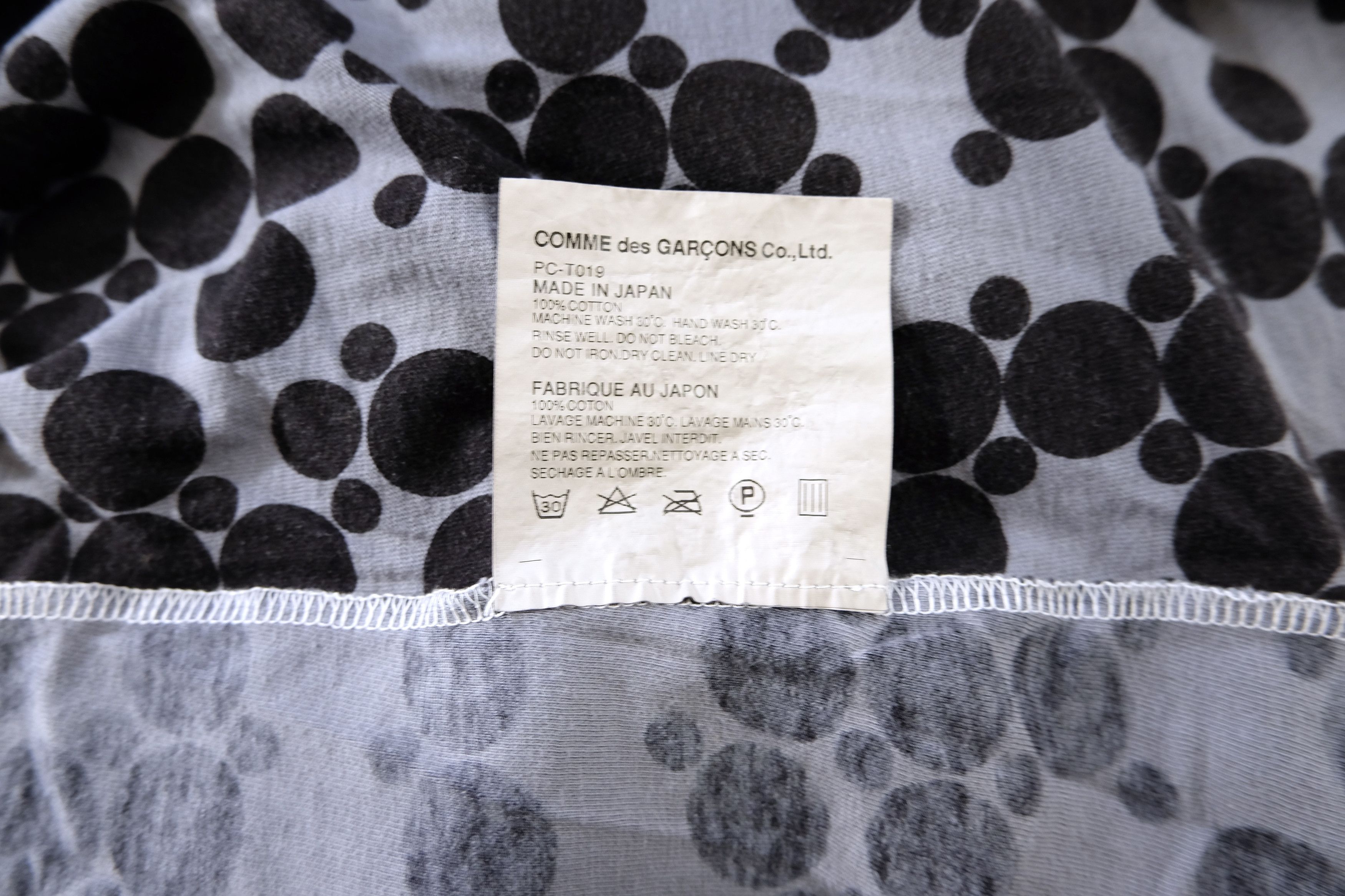 SS09-Runway Cotton Dot Print Cut & Sewn Shirt - 7