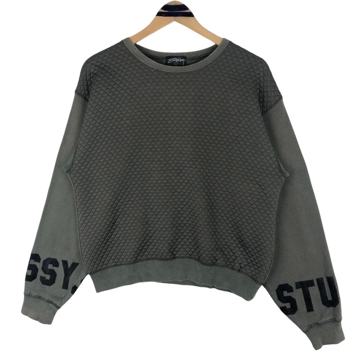 Vintage Stussy Tribe Crewneck Sweatshirt Spell Out Big Logo - 2