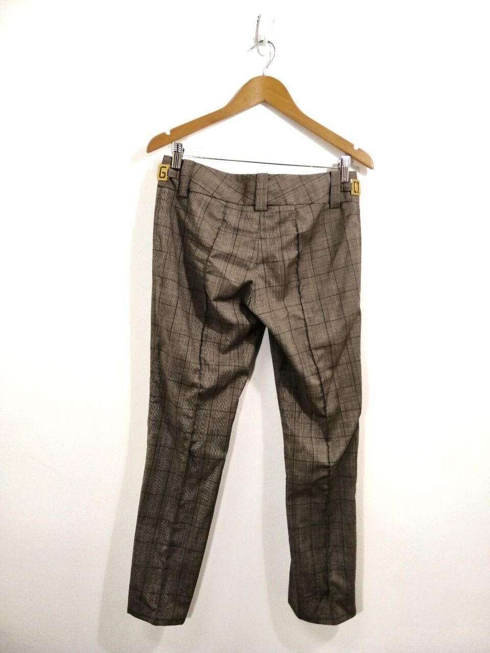 Dolce And Gabanna Wool Plaid Pants Classic Design Logo 19 - 2