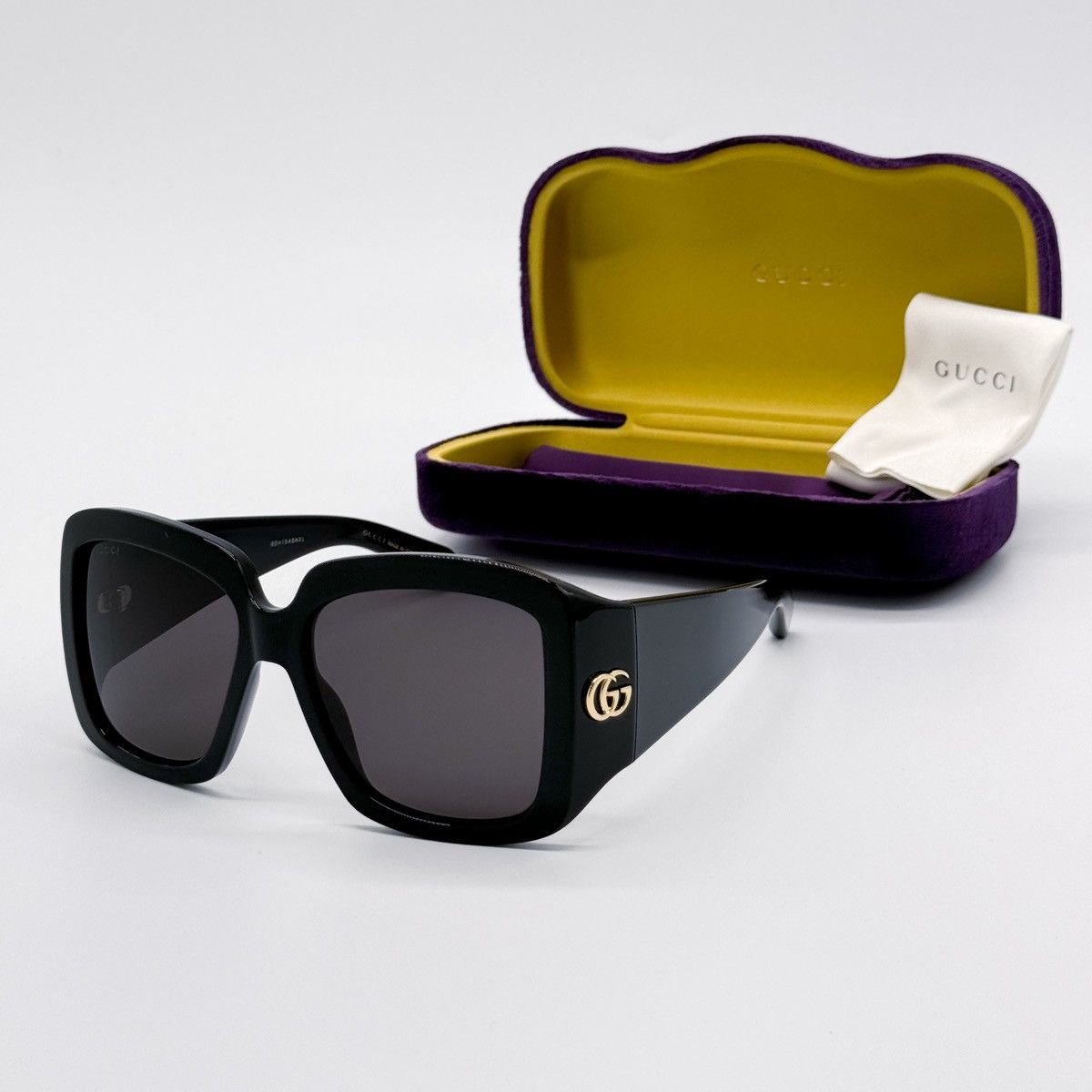 NEW GUCCI GG1402S 001 OVERSIZED WOMEN BLACK SUNGLASSES GUCCI - 2