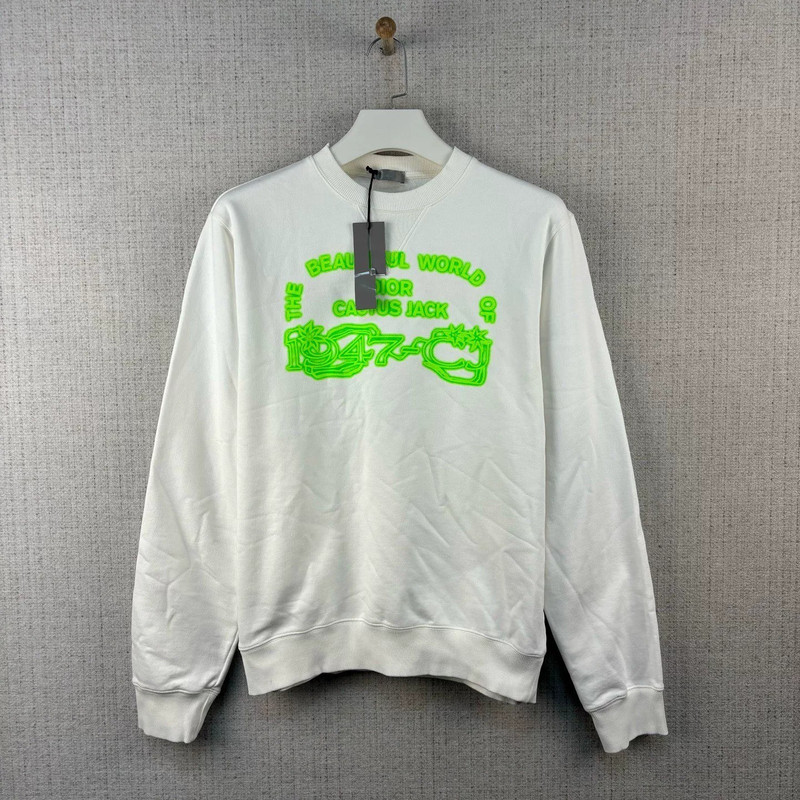 DIOR x Travis Scott FW22 Logo Crewneck Long-Sleeve Sweatshirt - 1