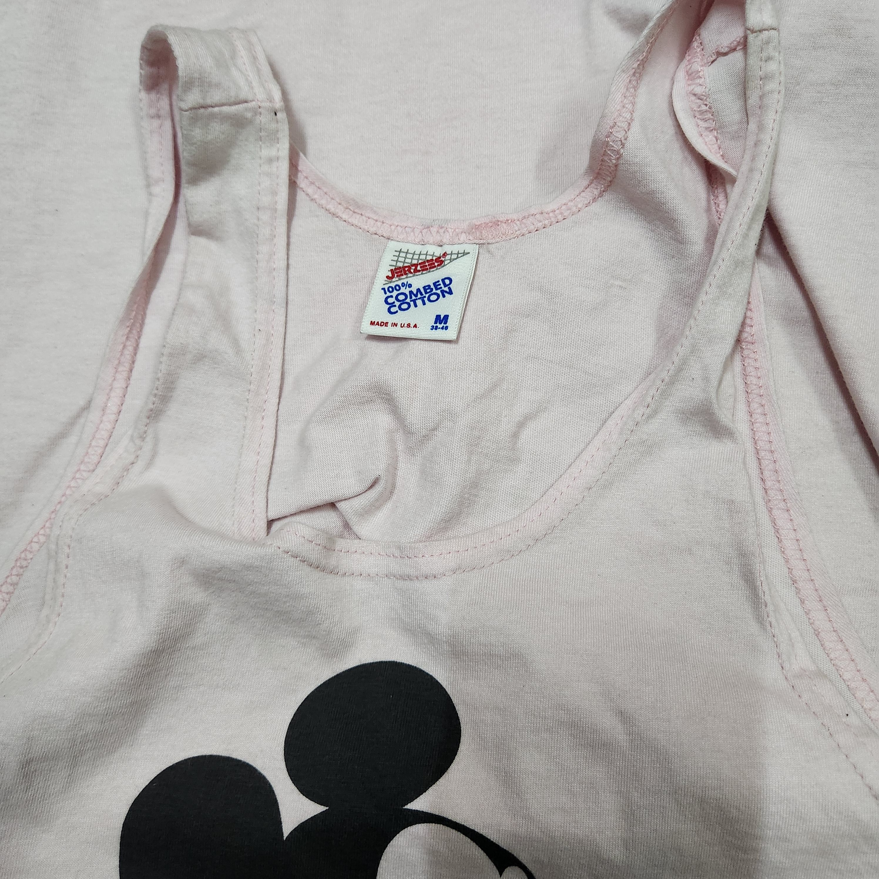 Vintage Mickey Mouse Jerzees Sleeveless Made In USA - 5