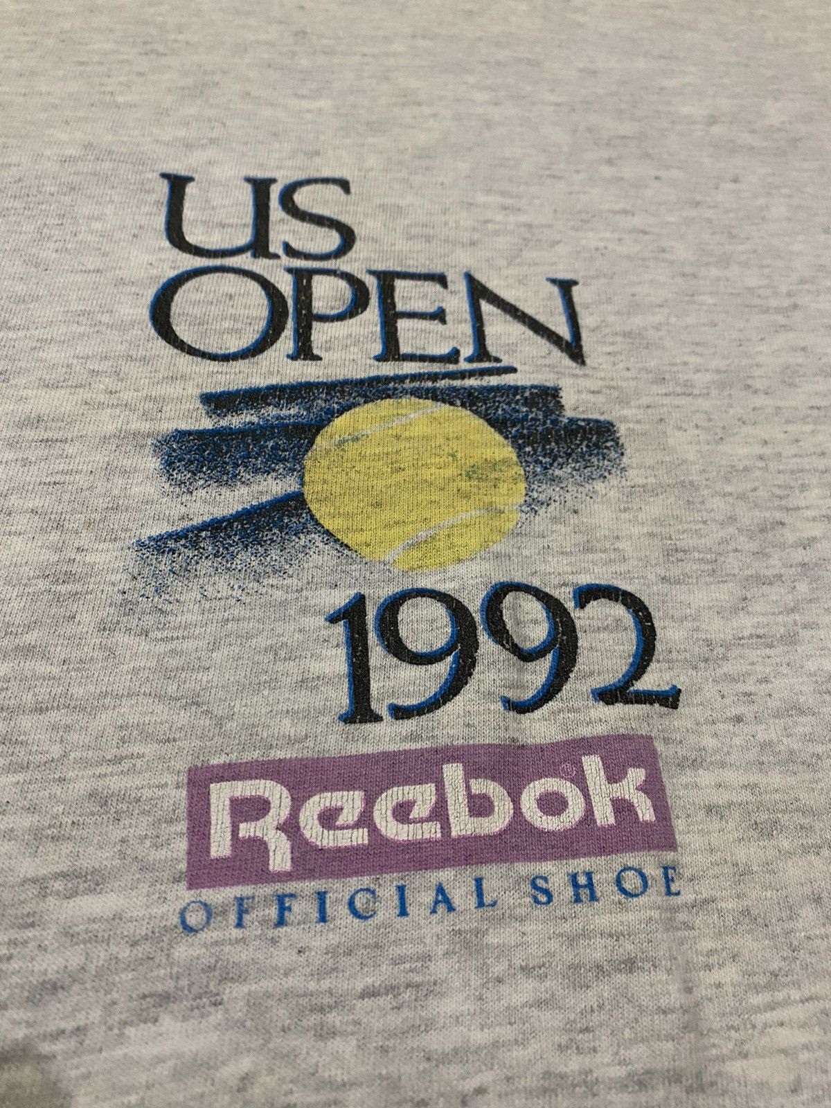 Vintage US Open Tshirt 1992 Reebok Official Shoe Big Logo - 3