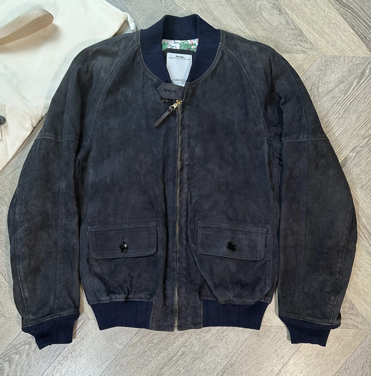 VISVIM 15SS VARSITY JKT PRIME IT Italian Lambskin Natural Dyed Jacket