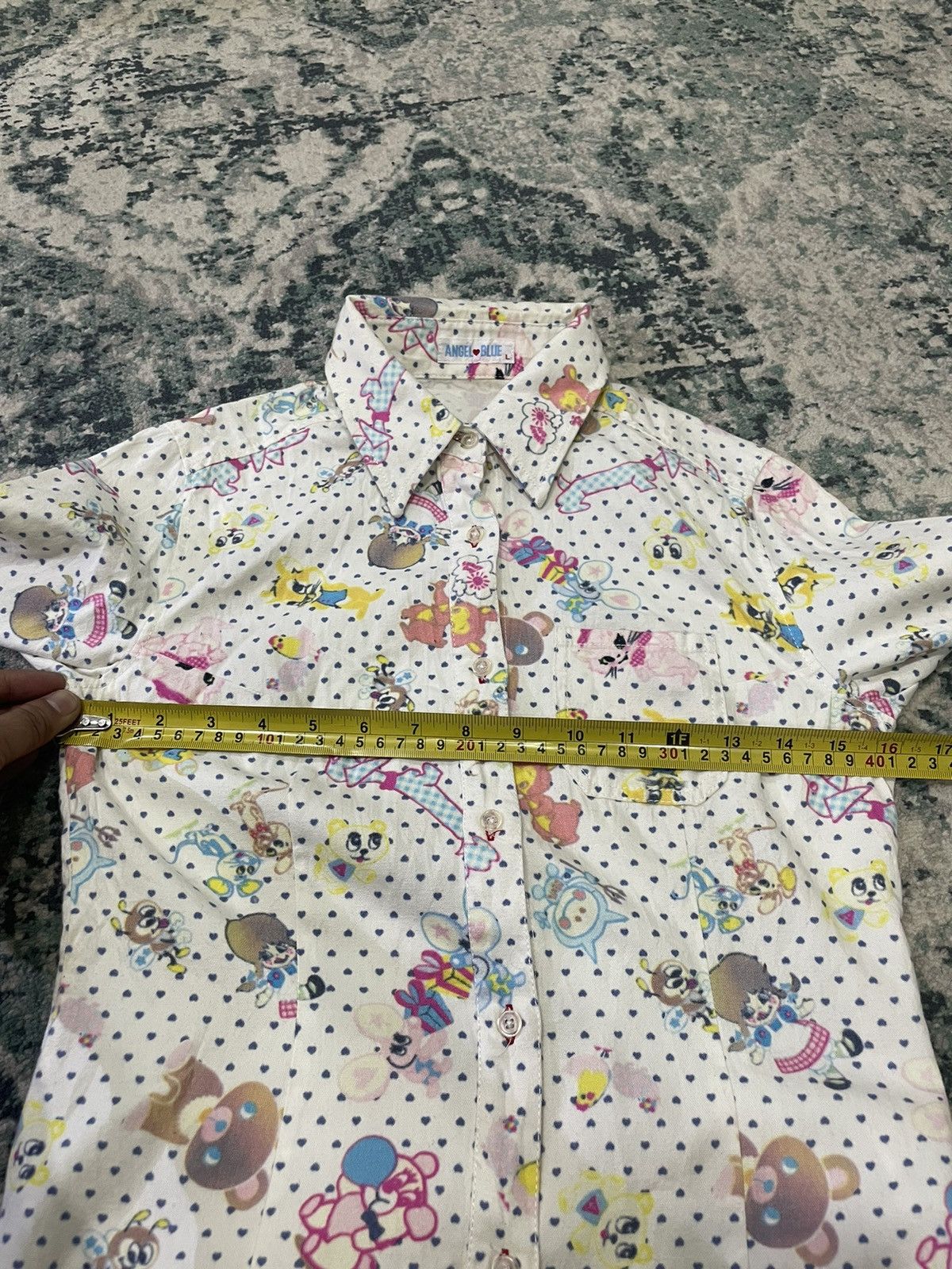 Angel Blue Full Printed Button Up Shirt - 7