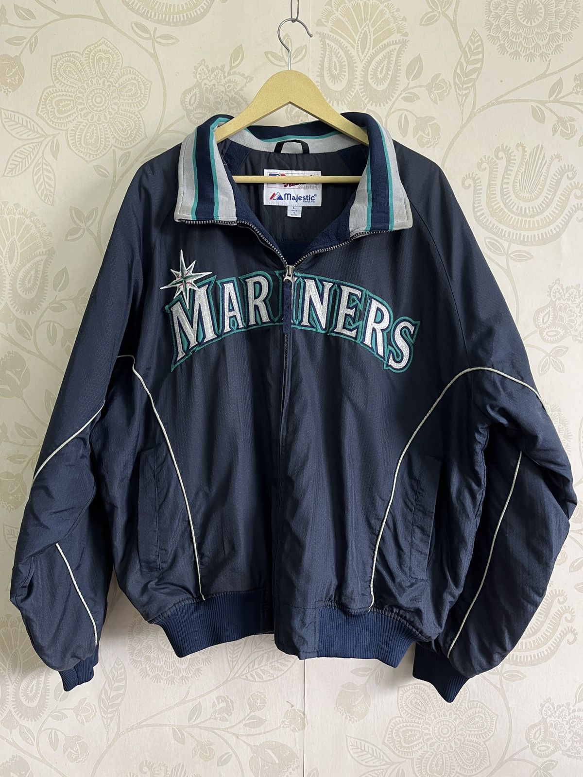 Vintage 1990s Mariners Team MLB Bomber Jacket - 3