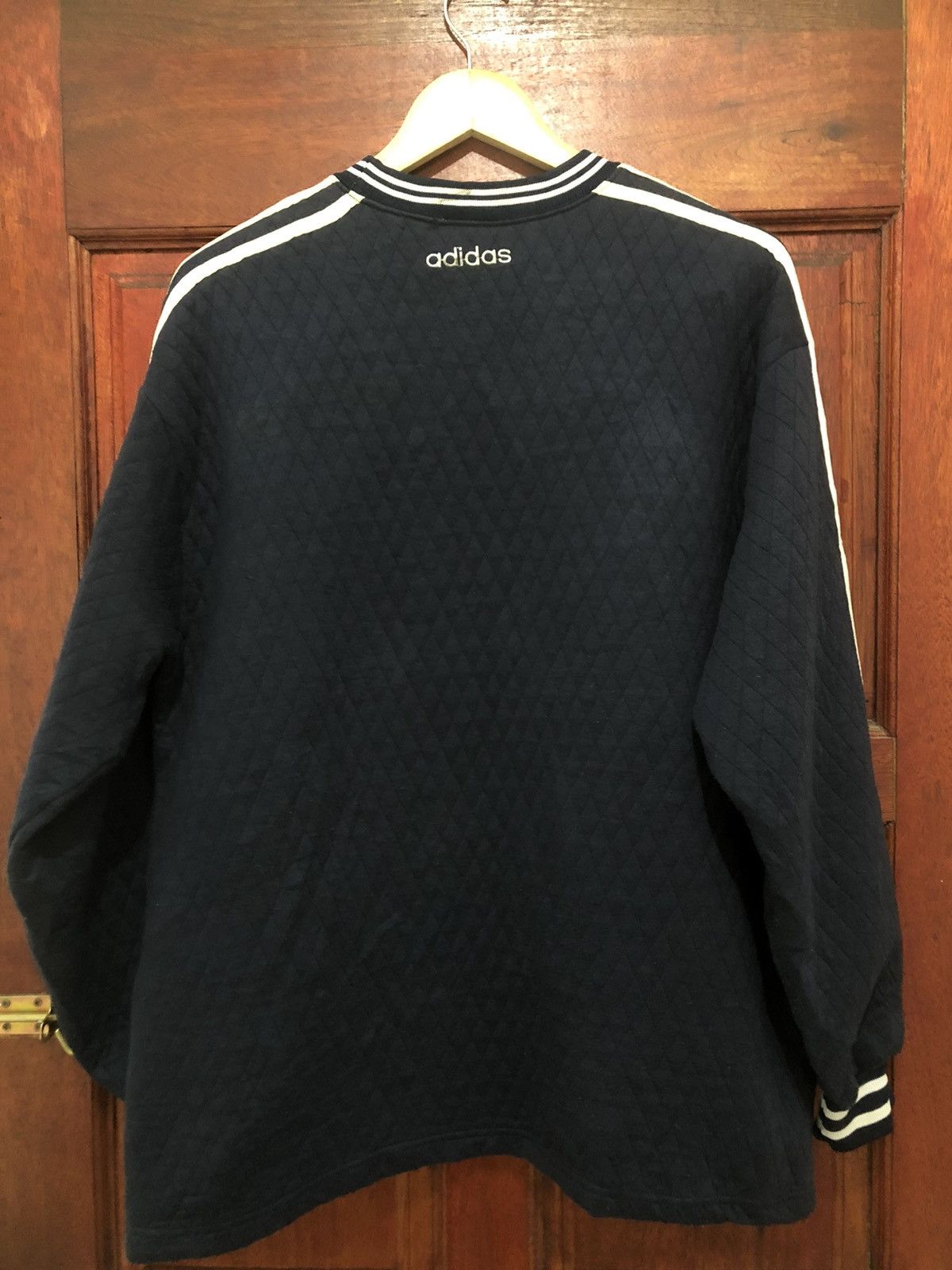 Vintage Adidas Quilted Embroidery Trefoil Sweatshirt - 2