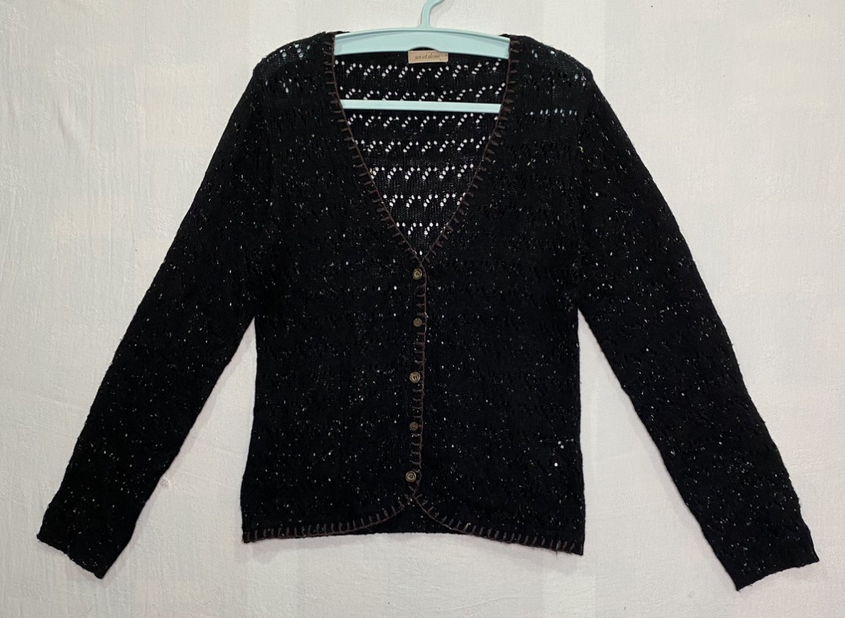 Cardigan - Un Et Demi Crocheted / Knitted Wool Blend - 1