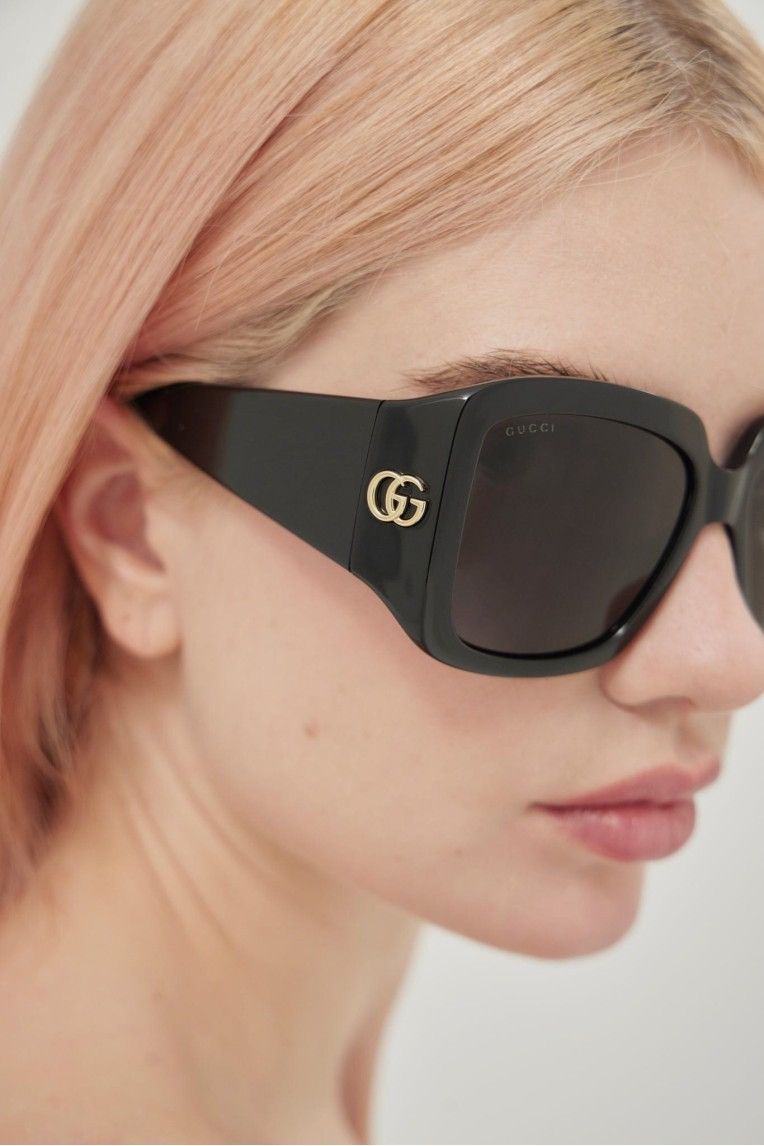 NEW GUCCI GG1402S 001 OVERSIZED WOMEN BLACK SUNGLASSES GUCCI - 10