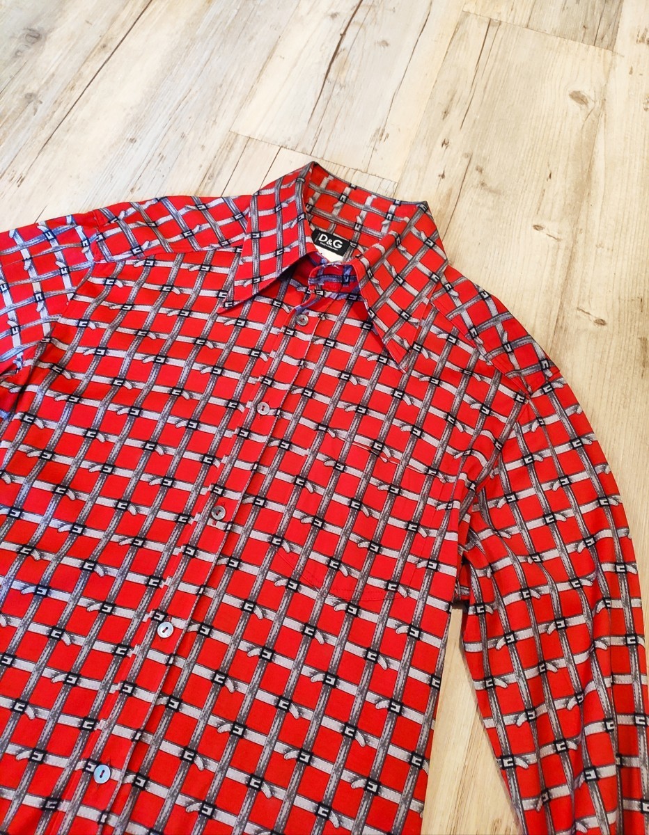 GRAIL! Belt pattern long collar shirt.Like Dior or Gucci - 1