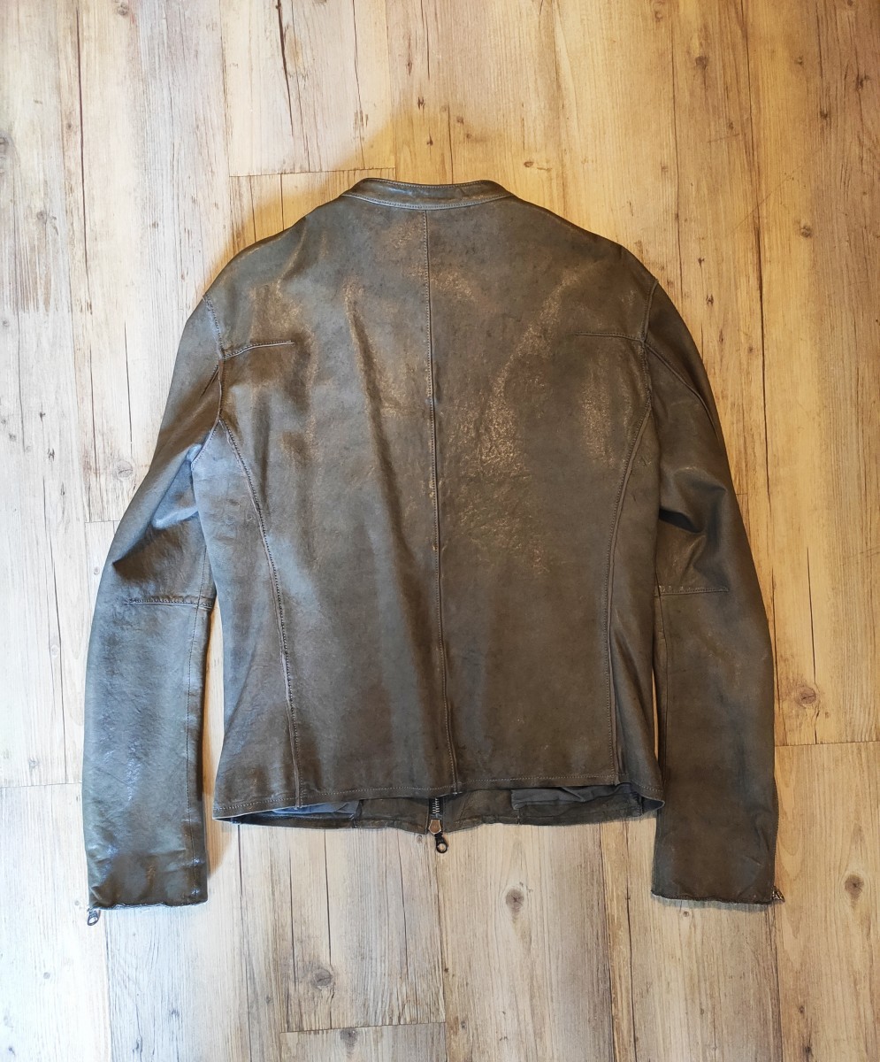 Gene Par Yukio Mishiba - GRAIL! Riders leather jacket.Like Julius or RIck Owens - 4