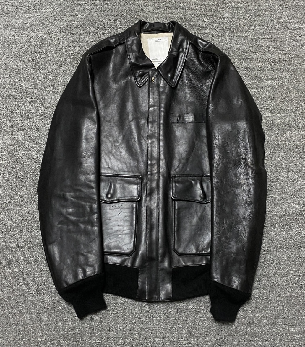 初期 VISVIM ELMENDORF A-2 LEATHER JACKET S - レザージャケット