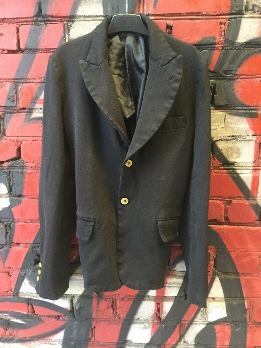 ARCHIVE CDG black boiled polyester asymmetric jacket - 1