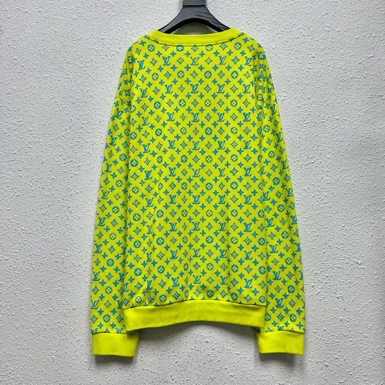 LOUIS VUITTON LV new fluorescent yellow all-over graffiti logo sweatshirt - 2