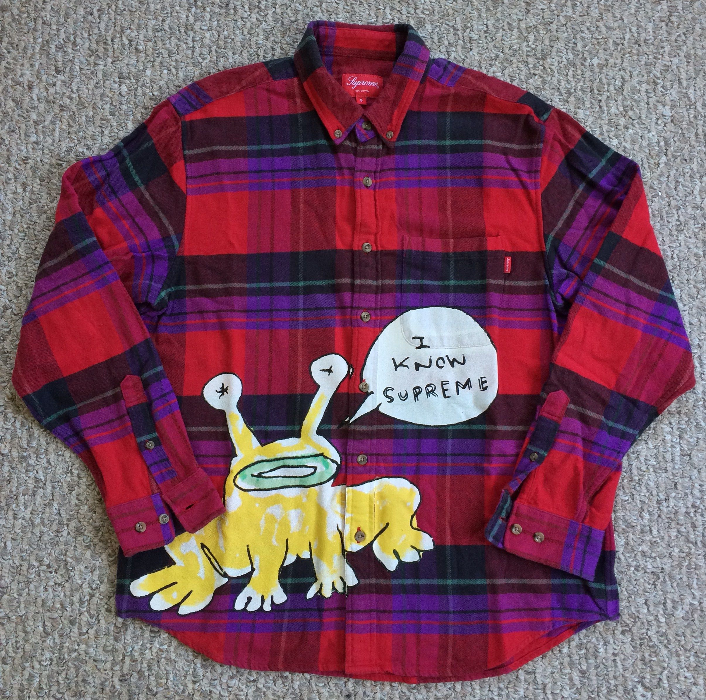 Supreme S/S 2020 Supreme x Daniel Johnston Flannel Shirt | party |  REVERSIBLE