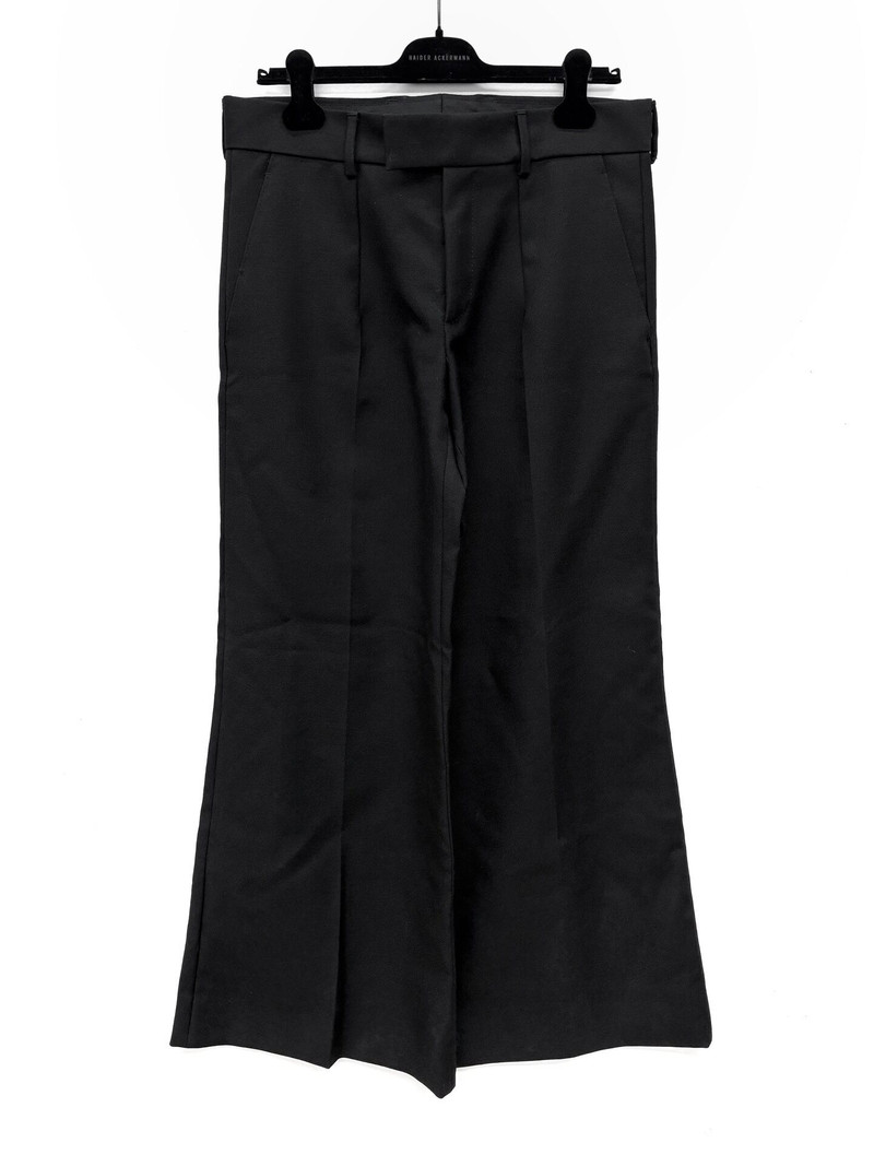 Dior Homme 06AW Thick Wool Houndstooth Wide Leg Pants - 1