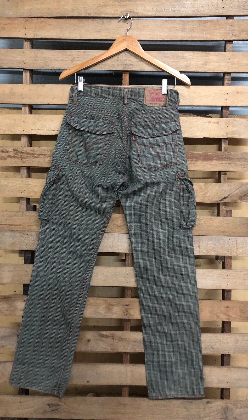 Vintage Levi’s 505 Tartan Cargo Denim Jeans - 2