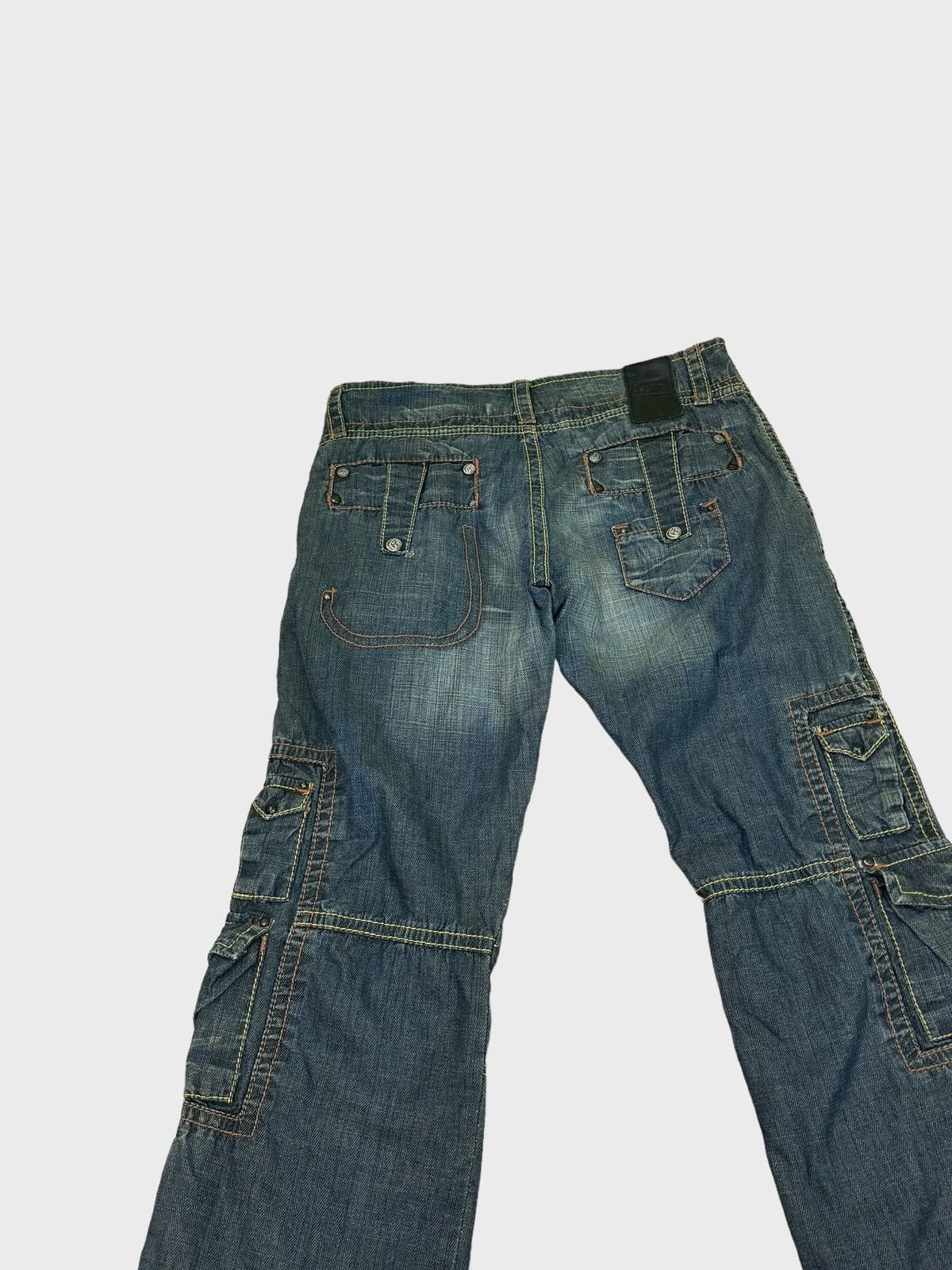 Japanese Brand - EVOLUTION CARGO MULTIPOCKET DISTRESSED DENIM - 10