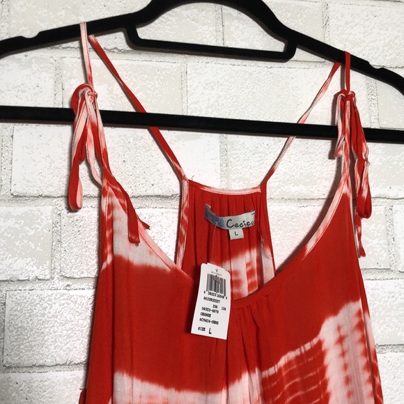 Windsor Orange + White Tie Dye Cover-Up Dress - 4