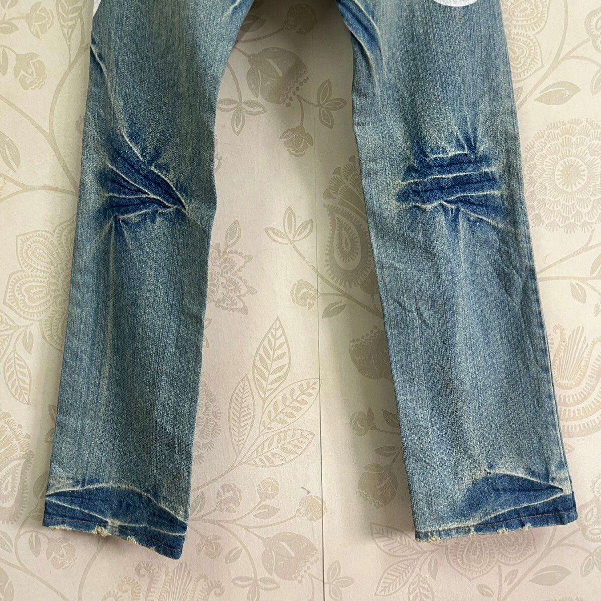 Distressed Hippies Peace Vintage Japan Jeans Acid Wash 30X32 - 12