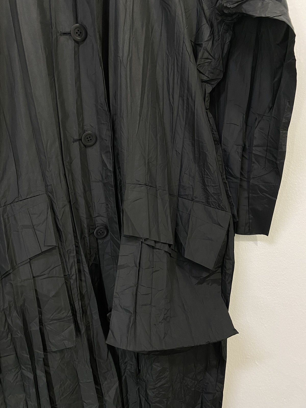 Rare Issey Miyake Wrinkle Pleated Long Jacket Design Rare - 6