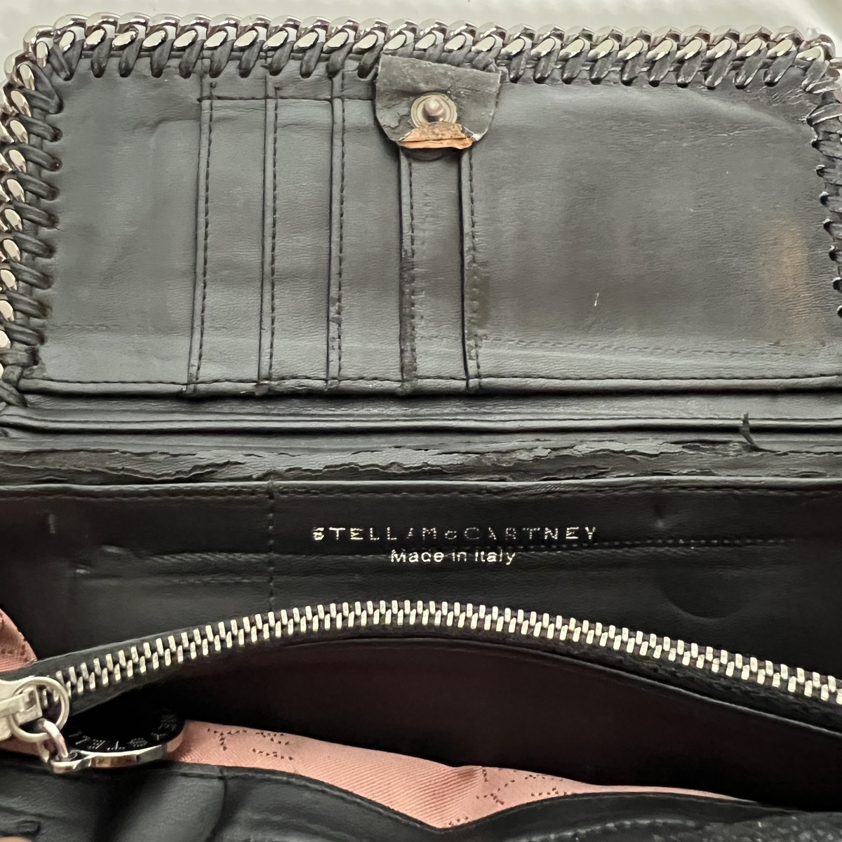 Vintage - Vintage Stella McCartney Chain Falabella Leather Long Wallet - 6