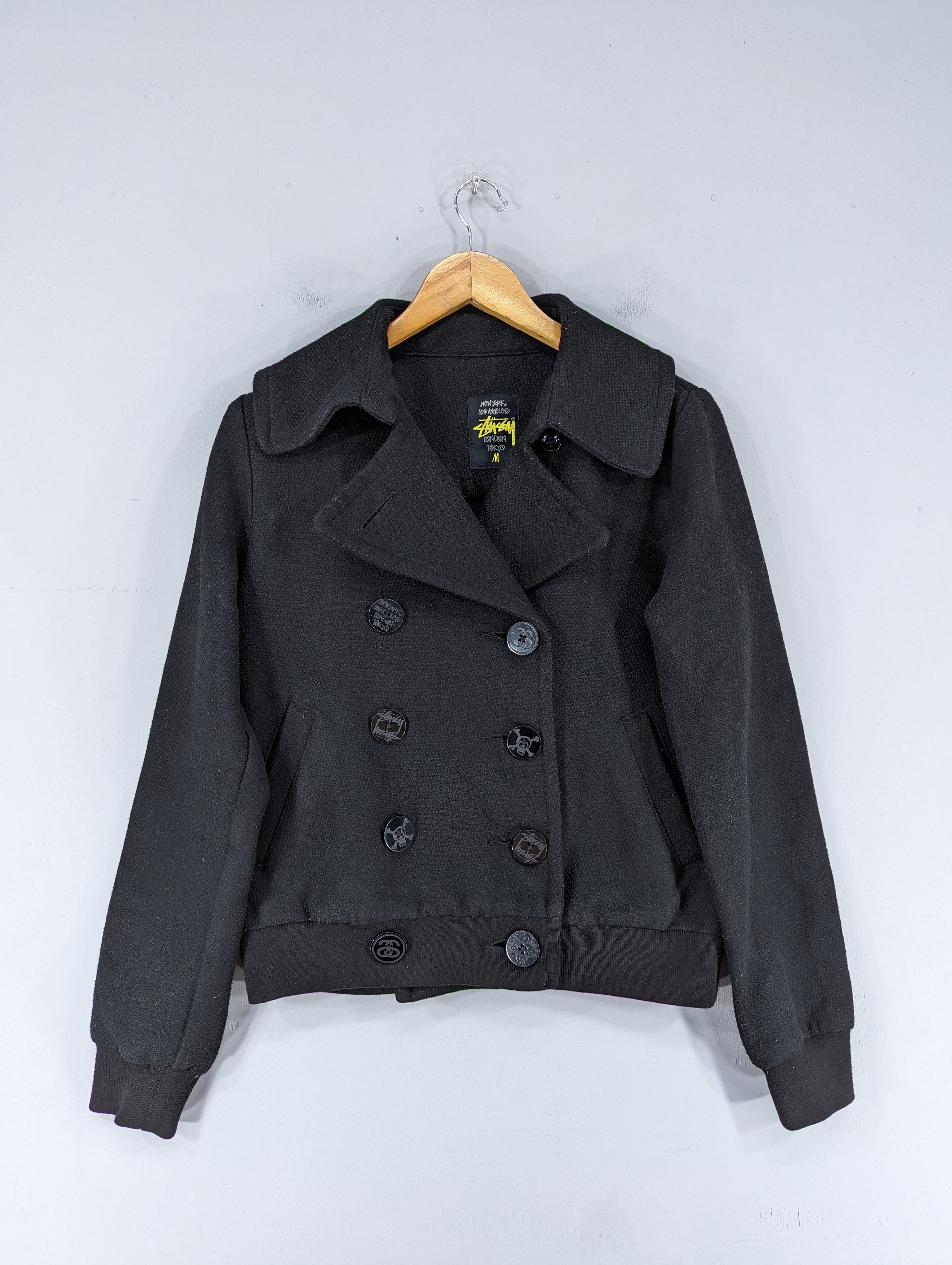 🔥RARE🔥Stussy Double Breasted Peacoat Wool Jacket - 1
