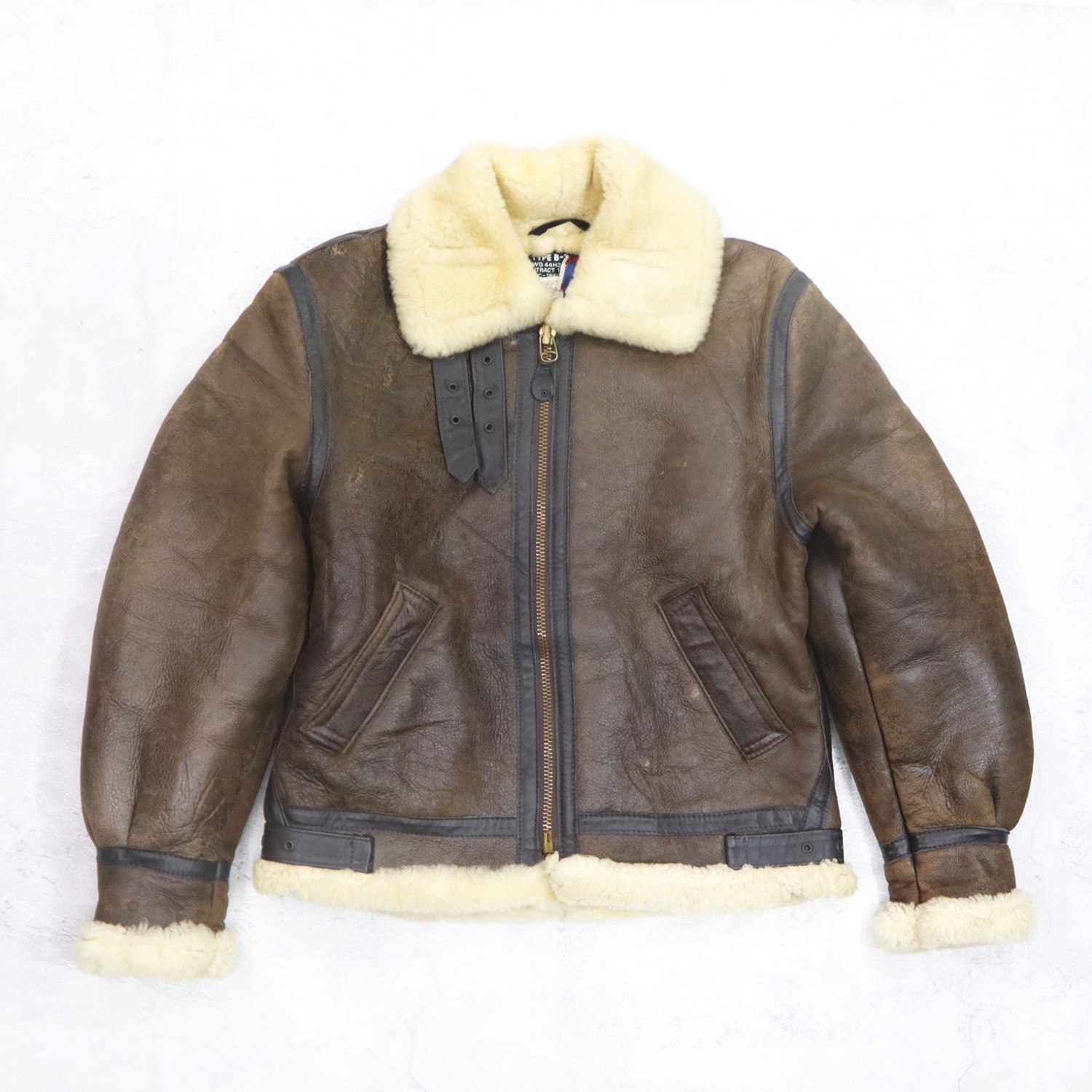 Vintage 90s SCHOTT New York Leathercraft Bomber Leather Shipskin Type B-3 Jacket Made In USA - 1