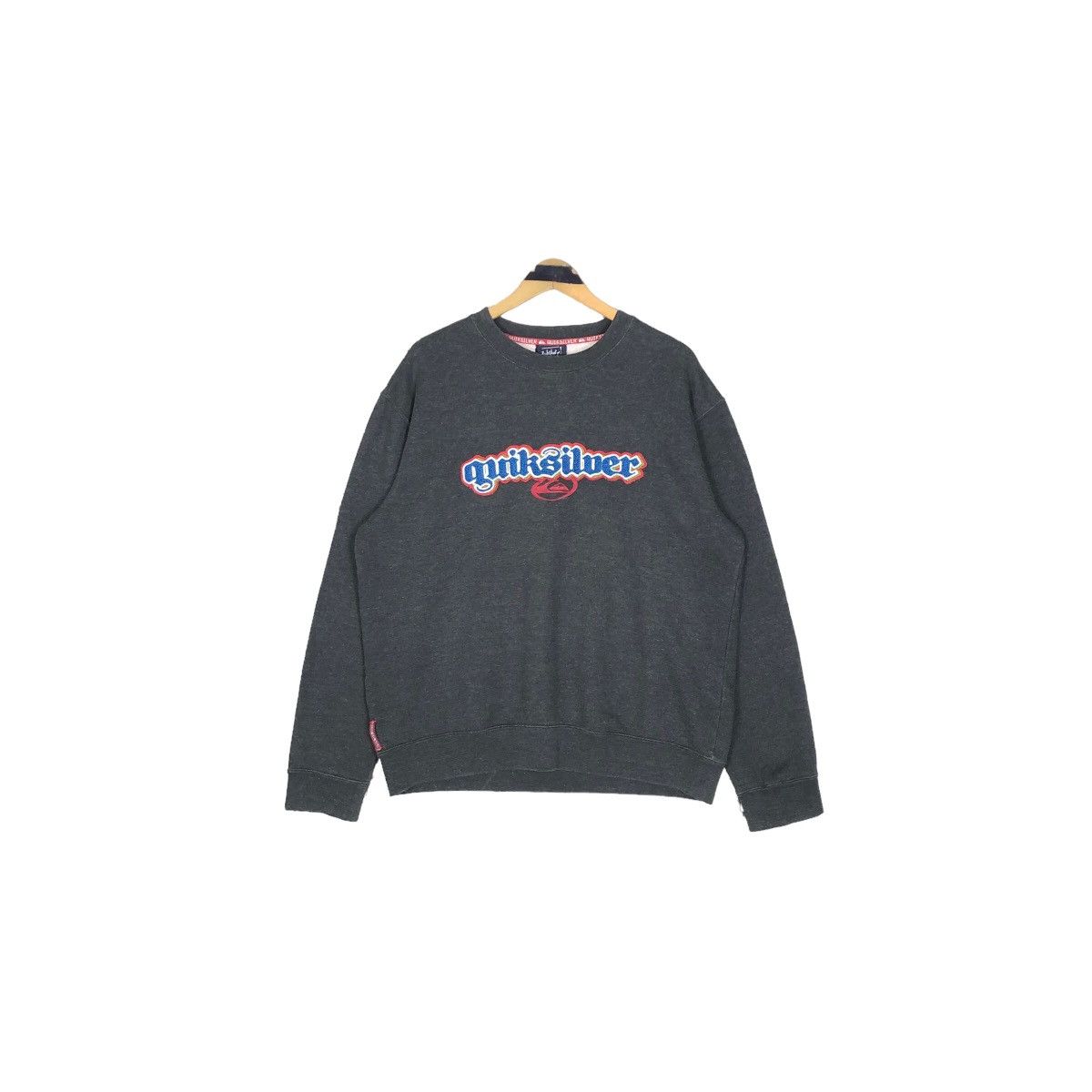 Vintage Quiksilver Crewneck Sweatshirt Big Logo Embroidery - 2