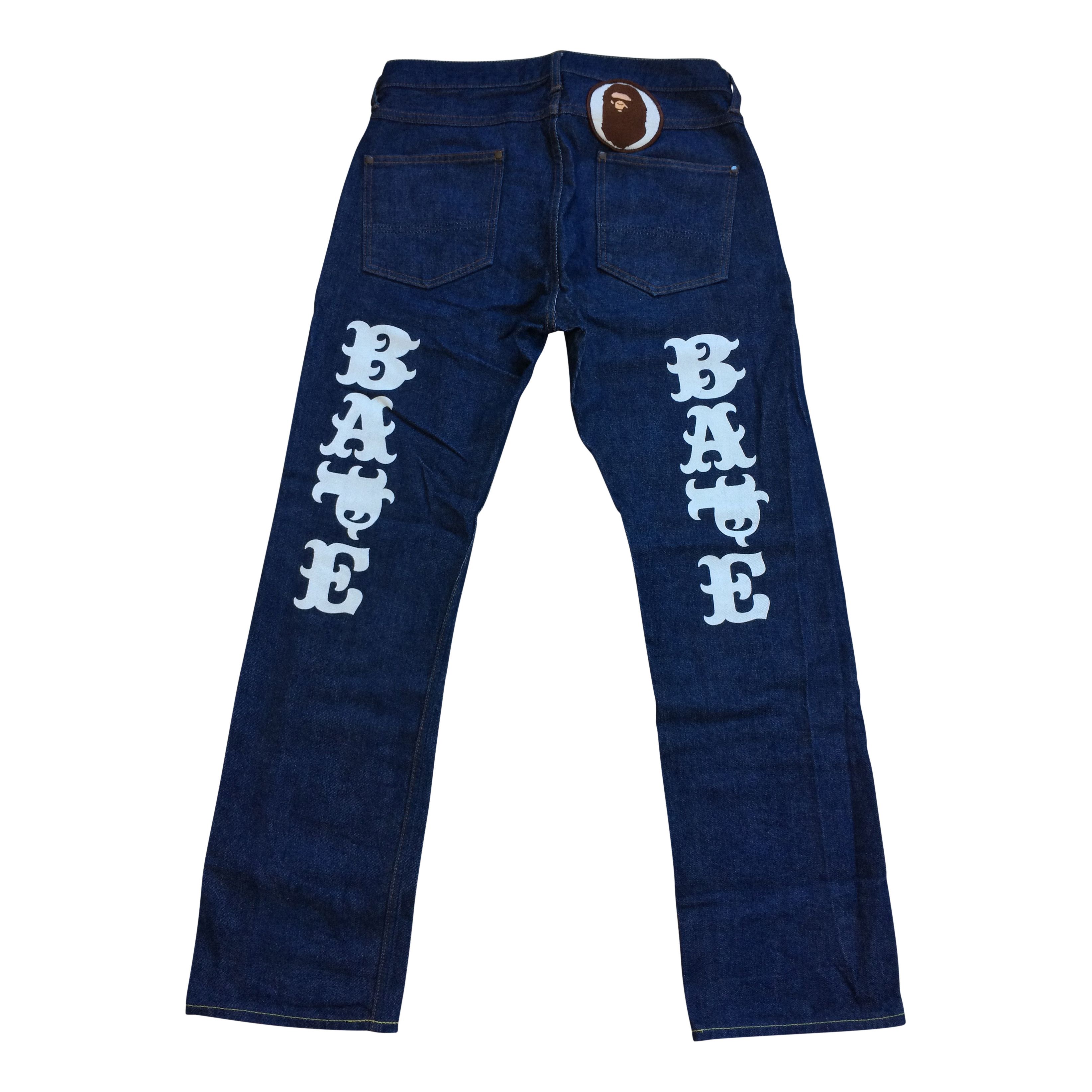 OG Bape Spellout Logo Denim - 1