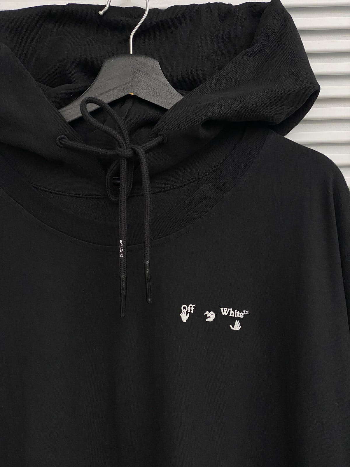 Off-White Virgil Abloh Hoodie Double Layer Connected T-Shirt - 2