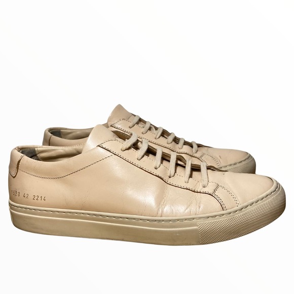 Common Projects Original Achilles Sneakers Leather Low Top Casual Cream 42 9 - 2