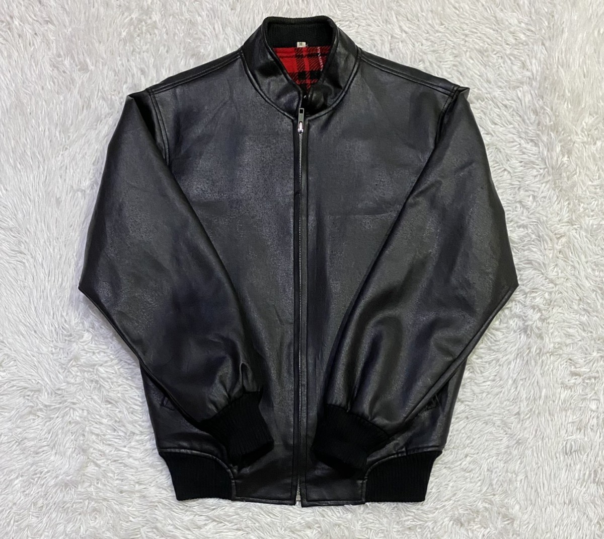Unbranded - Lightweight Leather MA-1 Style Made in Japan - 3