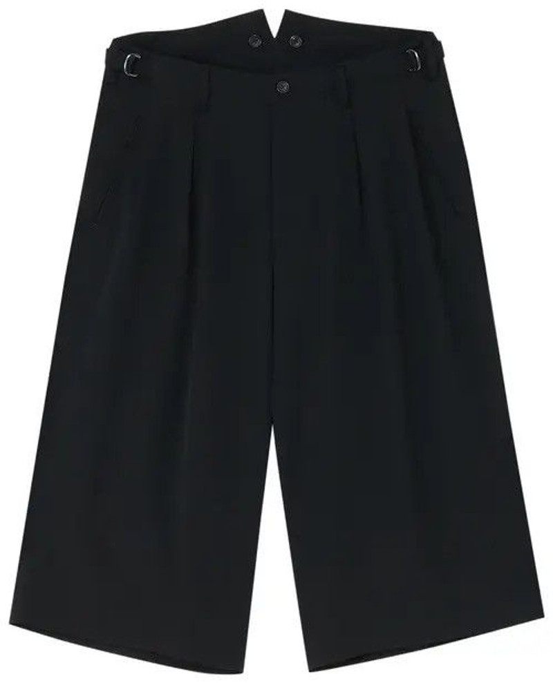 22aw fishtail 2-tuck gabardine suspender pants - 1