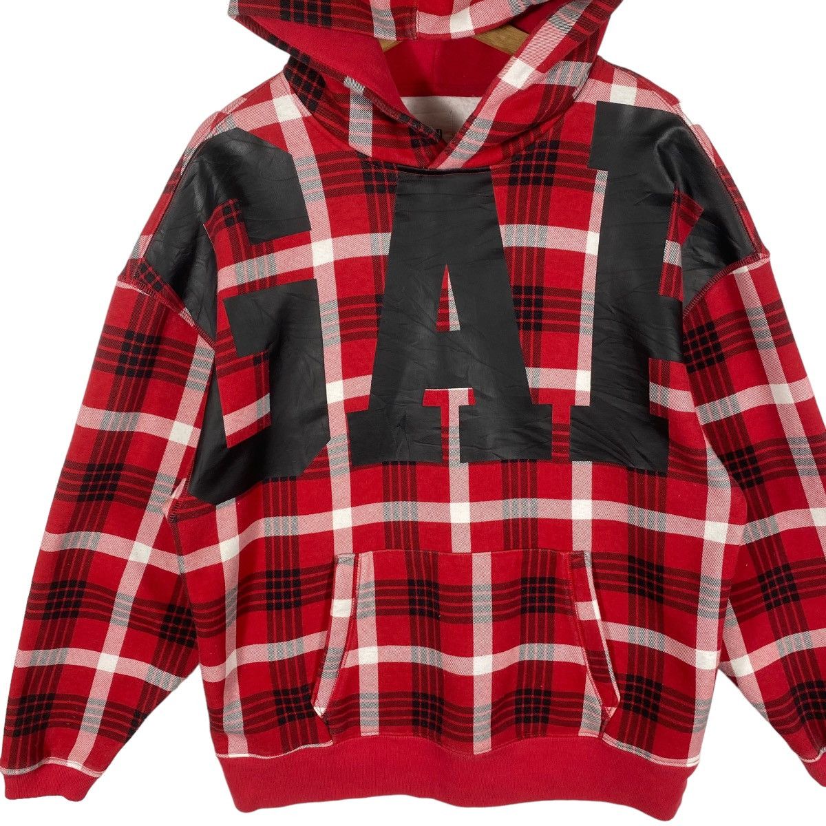 Vintage Gap Over Print Plaid Hoodie Sweatshirt M Size - 4